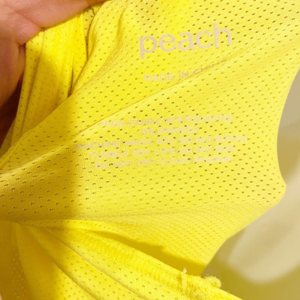 Peach Kinsei Tank Top Electric Lime Color Style P1286KL NWT Size Large - Picture 9 of 10